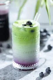 Ice matcha blueberry